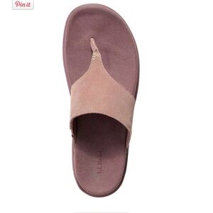 L.L.Bean Women’s Go-Anywhere Leather Flip-Flops 
Tawny Rose Size 9